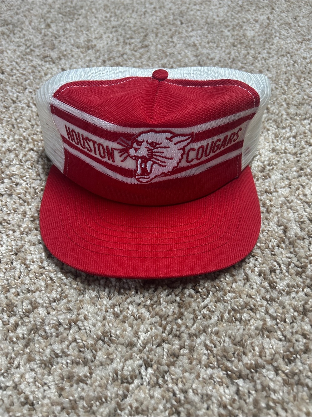 Vintage Houston Cougars Vintage Red White Trucker Hat